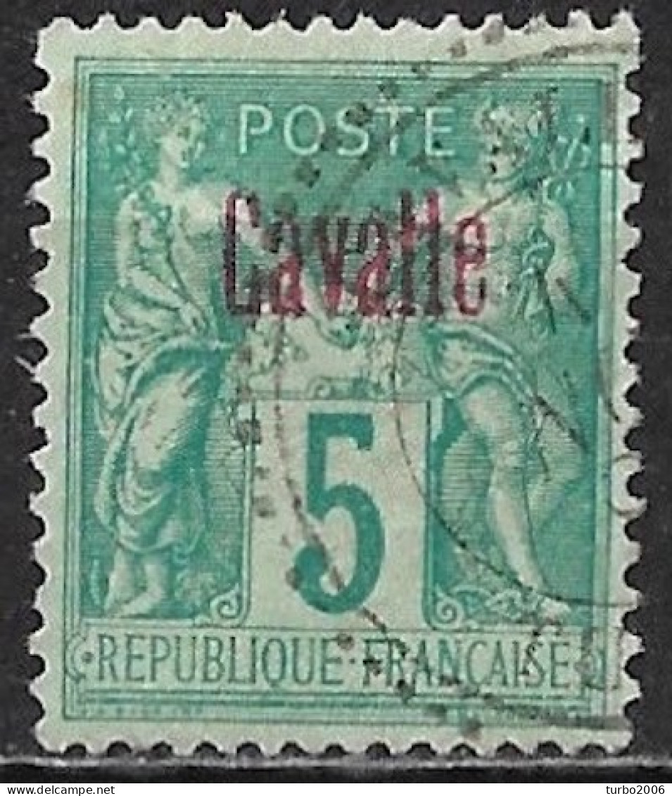 KAVALLA 1893-1900 French Office: French Stamps Overprinted CAVALLE On 5 Ct  Dark Green Vl. 1 - Kavala