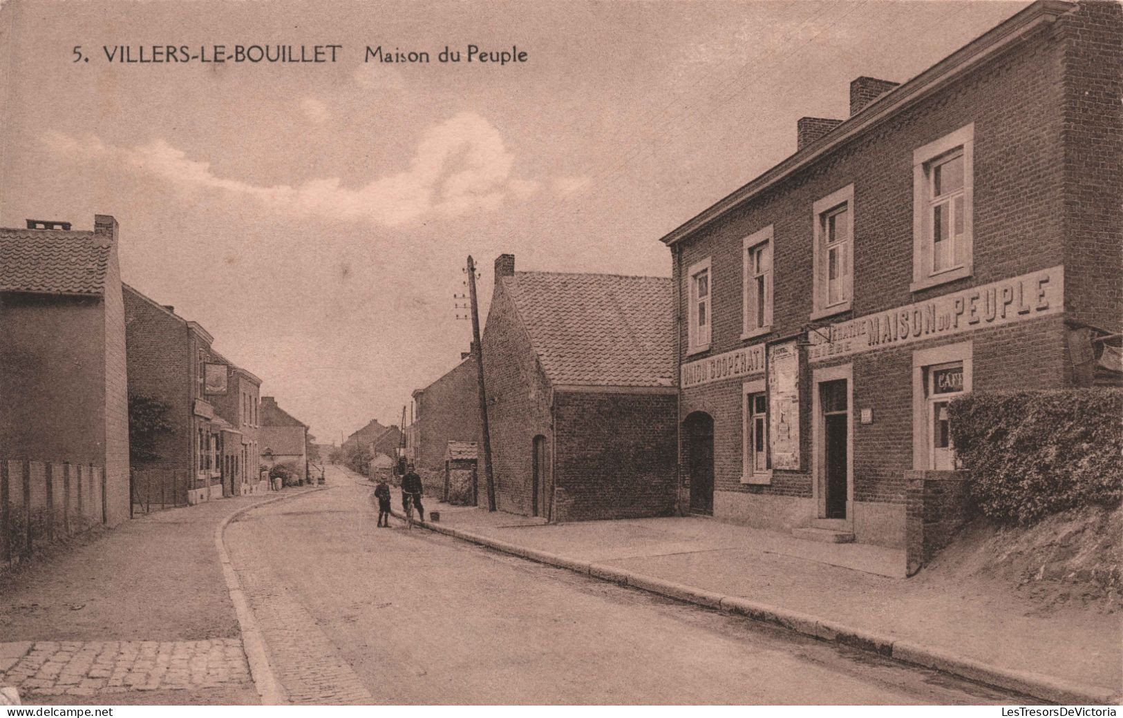 Belgique - Villers Le Bouillet - Maison Du Peuple - Edit Cuivers Lemye - Carte Postale Ancienne - Villers-le-Bouillet