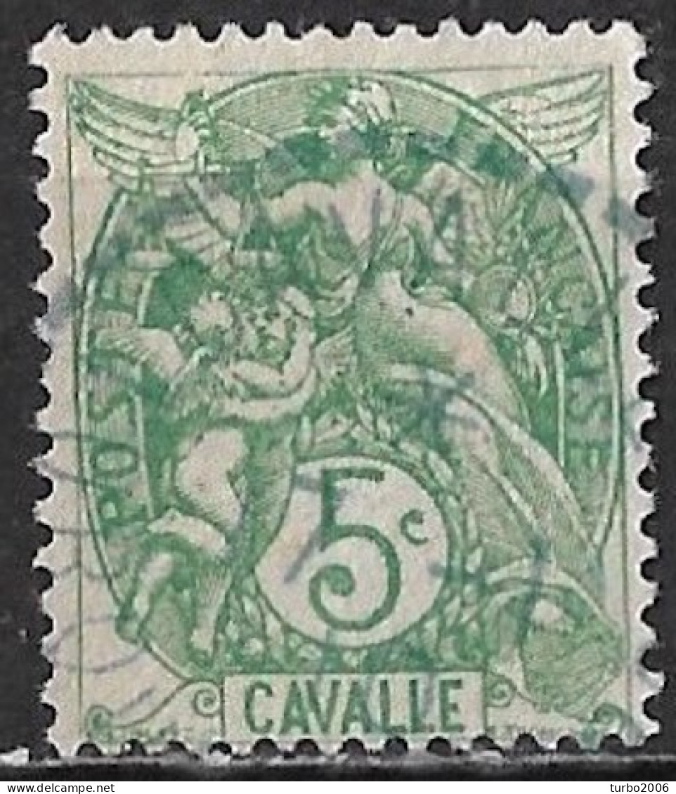 KAVALLA 1902-1912 French Office: French Stamps With Inscription CAVALLE 5 Ct Green Vl. 10 - Cavalle