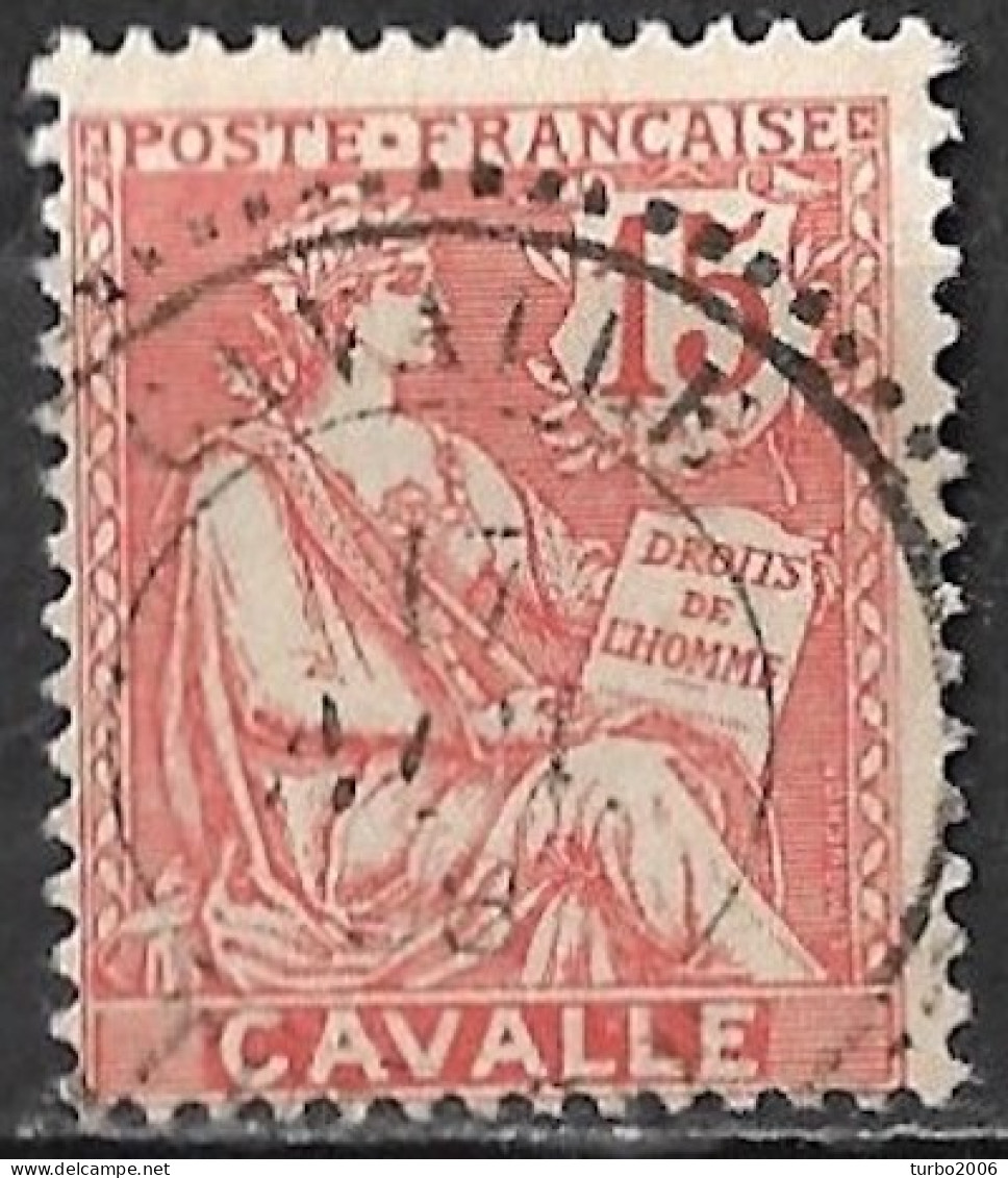 KAVALLA 1902-1912 French Office: French Stamps With Inscription CAVALLE 15 Ct Red Vl. 12 - Cavalle