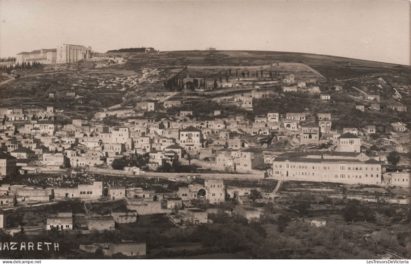 ISRAEL - Nazareth - Carte Photo Du Panorama De La Ville - Carte Postale Ancienne - Israel