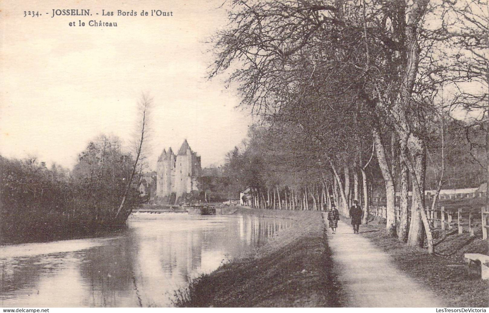 FRANCE - 56 - Josselin - Les Bords De L'Oust Et Le Château - Carte Postale Ancienne - Josselin