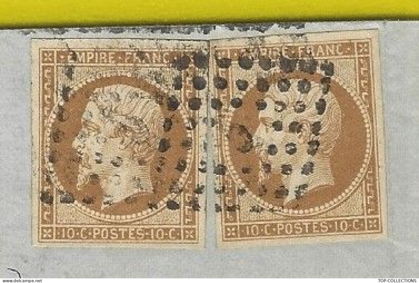 1861 ENTETE CACHET « PEUGEOT FRERES » INDUSTRIE Valentigny Doubs Et Paris  2 Timbres Empire Oblit. Paris Pour Grandvilli - 1800 – 1899