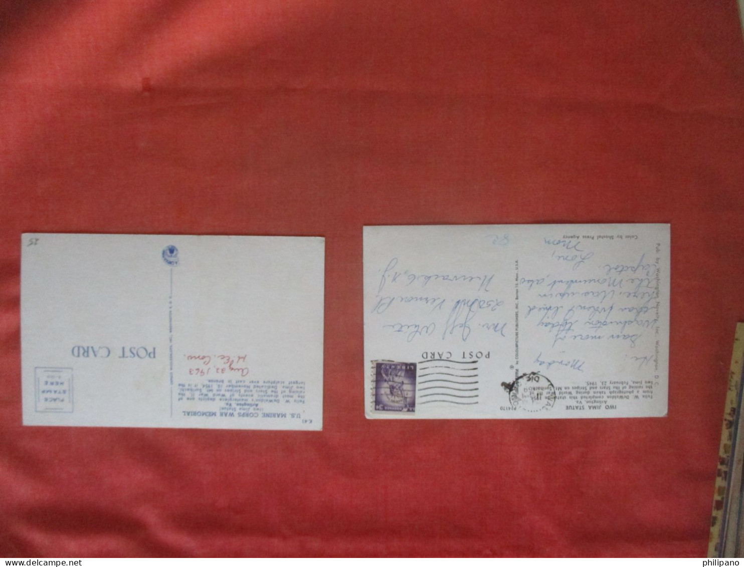 Lot Of 2 Cards      US Marine Corps War Memorial.    Iwo Jima Statue.  Arlington  Virginia > Arlington  Ref 6097 - Arlington