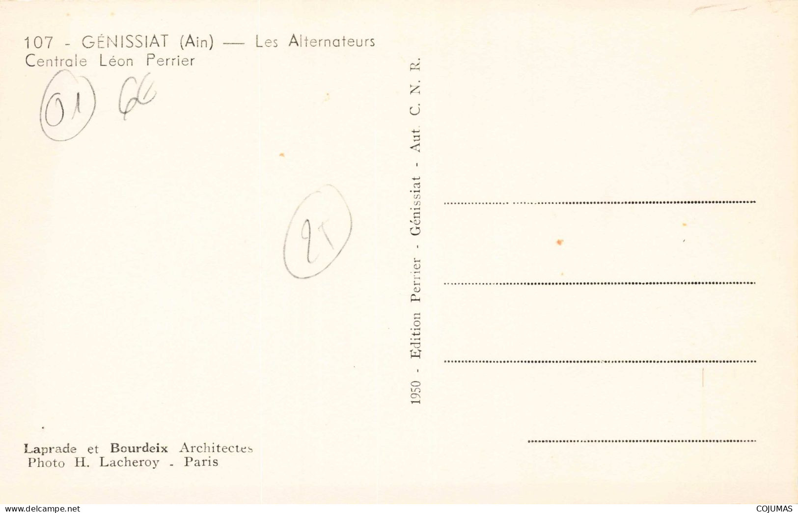 01 - GENISSIAT - S18081 - Les Alternateurs - Central Léon Perrier - Génissiat