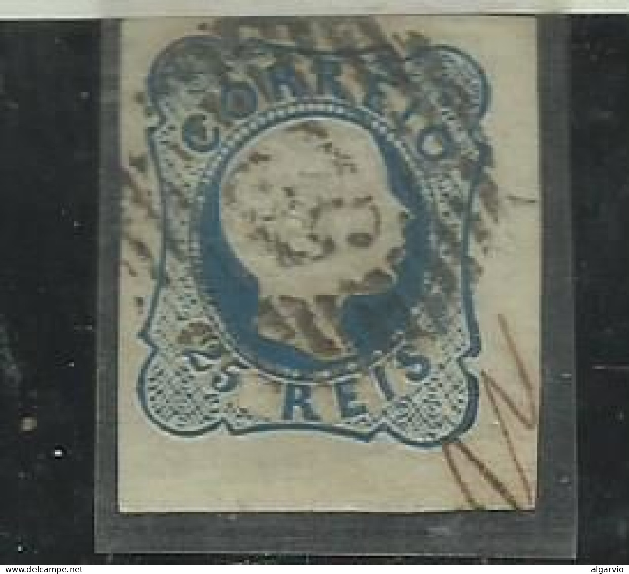 Portugal 1855/6 D.Pedro, Lisos # 6,25rs Azul Usado,  Margens,luxo Lindo. Lt 635 - Gebruikt