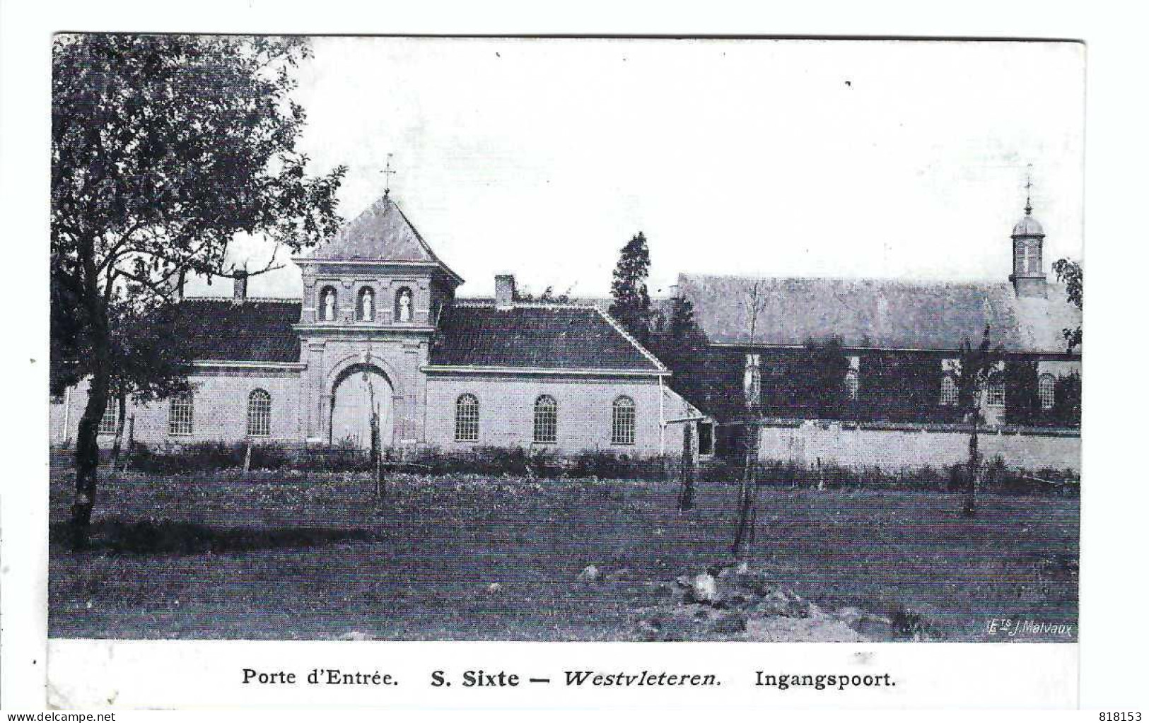 Westvleteren  Porte D'Entrée    S.Sixte   Ingangspoort  1924  Ets.J.Malvaux - Vleteren