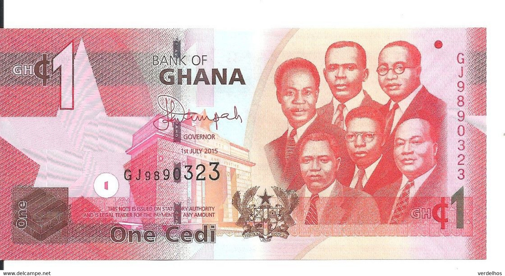 GHANA 1 CEDI 2015 UNC P 37 F - Ghana