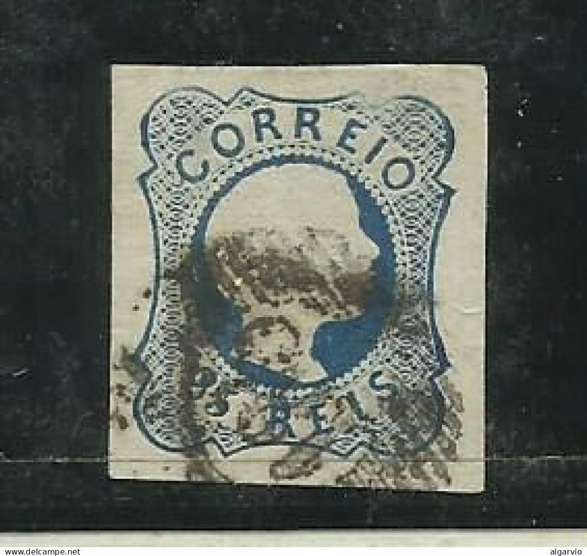 Portugal 1856/8 D.Pedro, Anelados.# 12,25rs Azul Usado, Boas Margens Bonito Lt 639 - Gebruikt