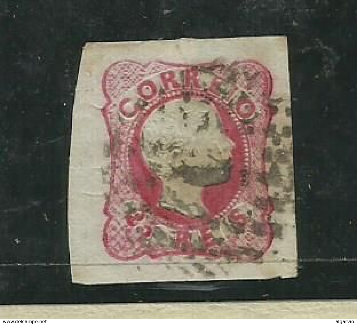 Portugal 1856/8 D.Pedro, Anelados ,# 13.# 25rs  Rosa Usado, Margens, Grandes Bonito Lt 641 - Used Stamps