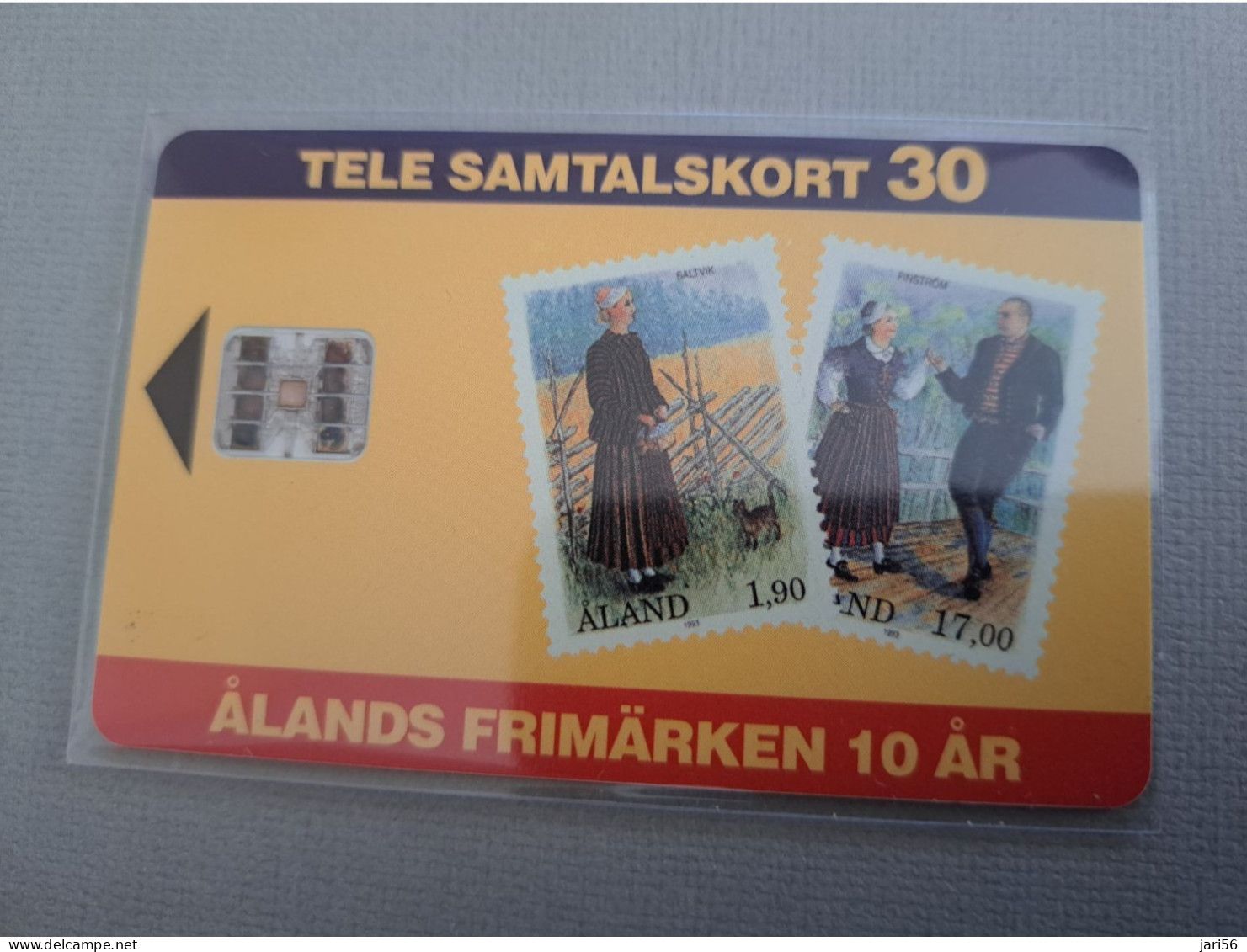 ALAND/ CHIPCARD / 30 UNITS /FRIMARKER 10 YEAR / STAMPS ON CARD/ MINT     /  **13627** - Aland