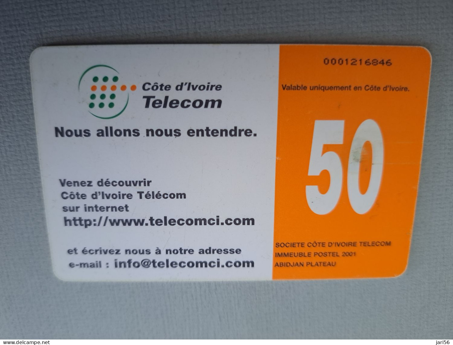 COTE DIVORE /IVOORKUST / CHIPCARD/ TELECOM SUR INTERNET /  USED  CARD   ** 13630** - Ivory Coast