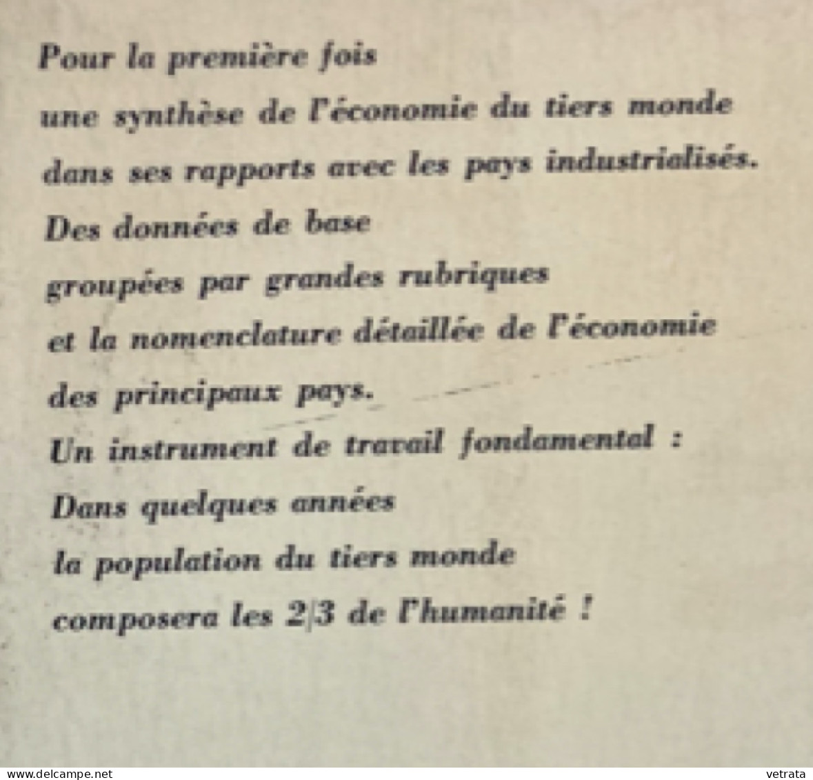 TIERS-MONDE : 3 Livres = Pierre Jalée : Le Tiers Monde Dans L Economie Mondiale (Maspéro-1968-200 Pages) / Paul BAIROCH - Bücherpakete