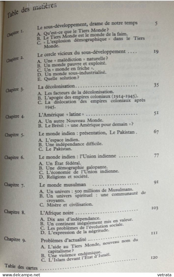 TIERS-MONDE : 3 Livres = Pierre Jalée : Le Tiers Monde Dans L Economie Mondiale (Maspéro-1968-200 Pages) / Paul BAIROCH - Paquete De Libros