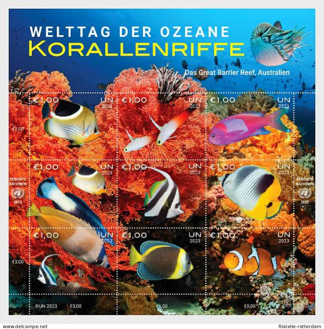 UN / VN - Postfris / MNH - Sheet Coral Reefs 2023 - Nuevos