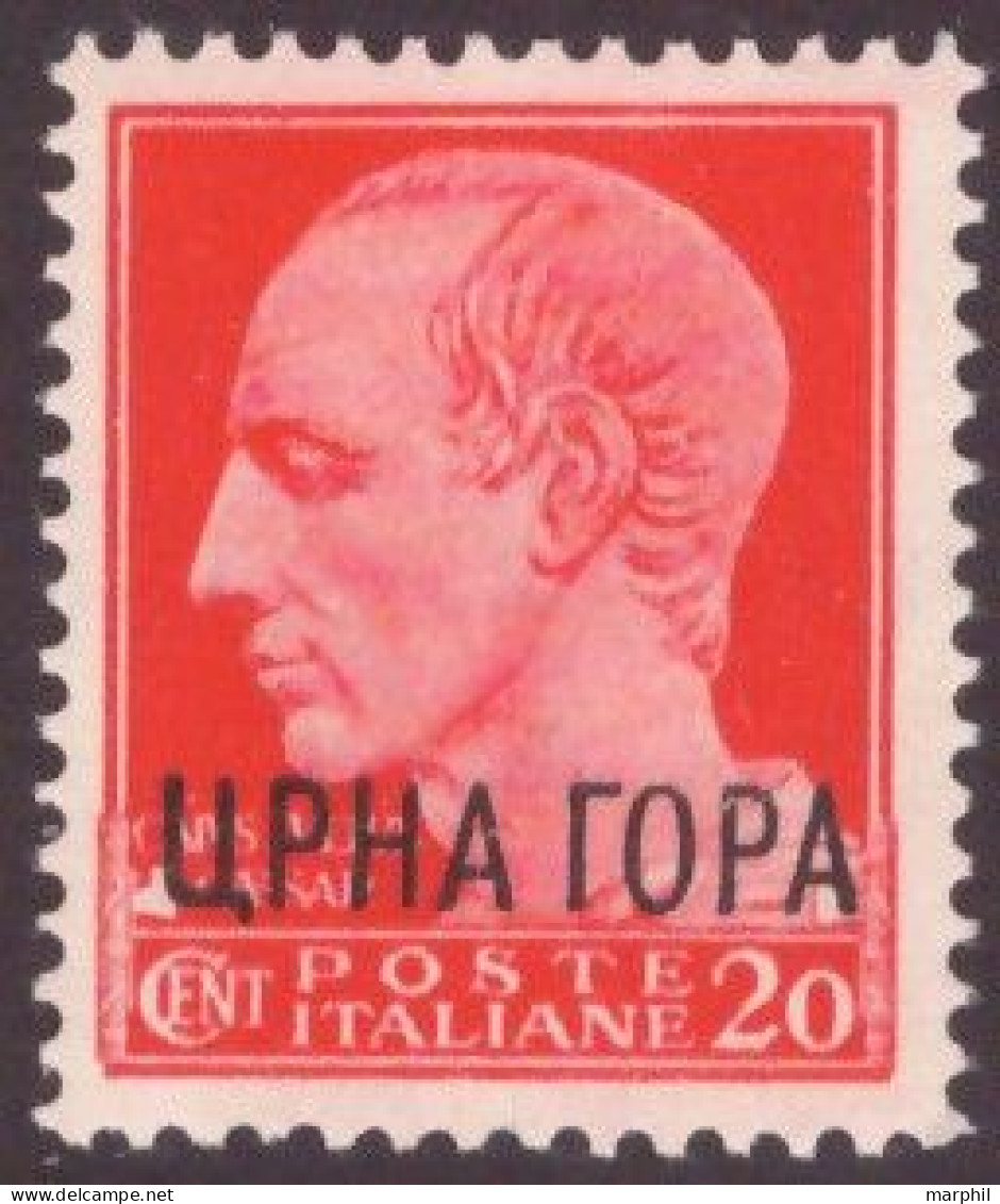 Montenegro 1941 Occup. Italiana UnN°18 20c Rosa Rosso MNH/**  Vedere Scansione - Montenegro