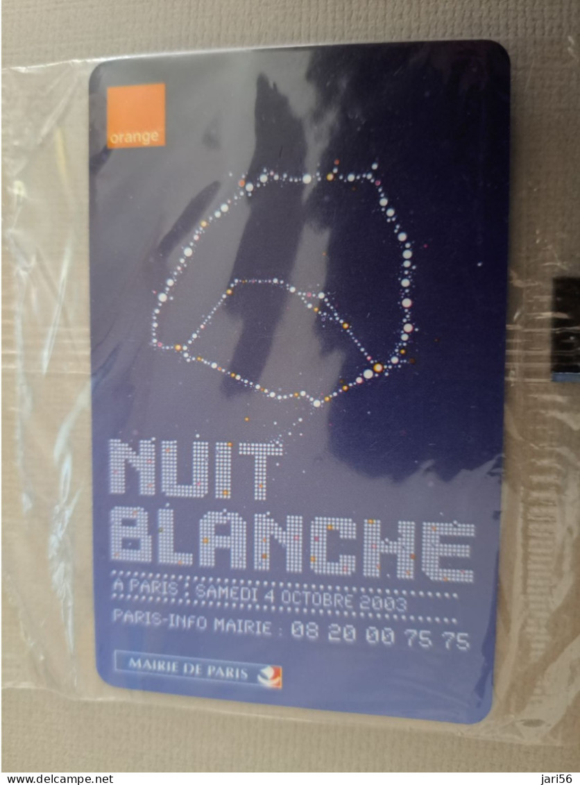 FRANCE/FRANKRIJK /  PREPAID/ /ORANGE  / NUIT BLANCHE / MINT IN WRAPPER      ** 13642** - Nachladekarten (Handy/SIM)