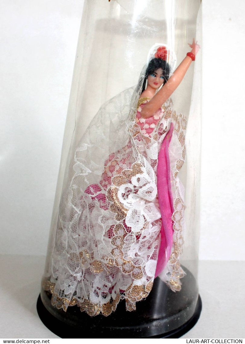 ANCIENNE POUPEE FOLKLORIQUE BAILAORA DANSEUSE FLAMENCO TENUE TRADITIONNEL ESPAGNOL / BOITE ORIGINE / VINTAGE   (1505.7) - Puppen