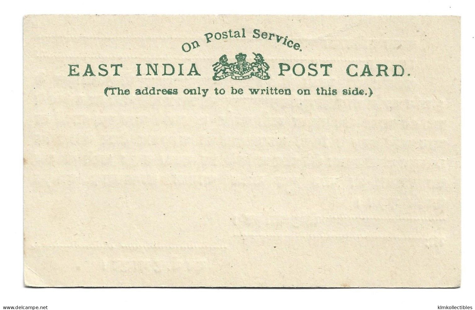 GREAT BRITAIN COLONIES EAST INDIA - UNUSED POSTAL STATIONERY MONEY ORDER - 1854 Britse Indische Compagnie