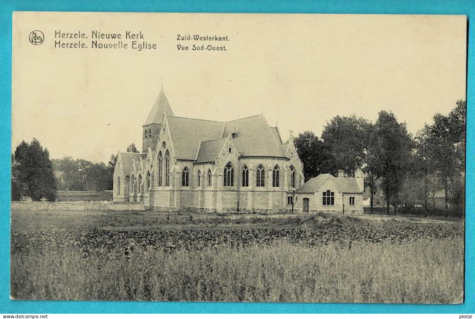 * Herzele - Hersele (Oost Vlaanderen) * (Ed Nels) Nieuwe Kerk, Nouvelle église, Vue Sud Ouest, Zuid Westerkant, Old - Herzele