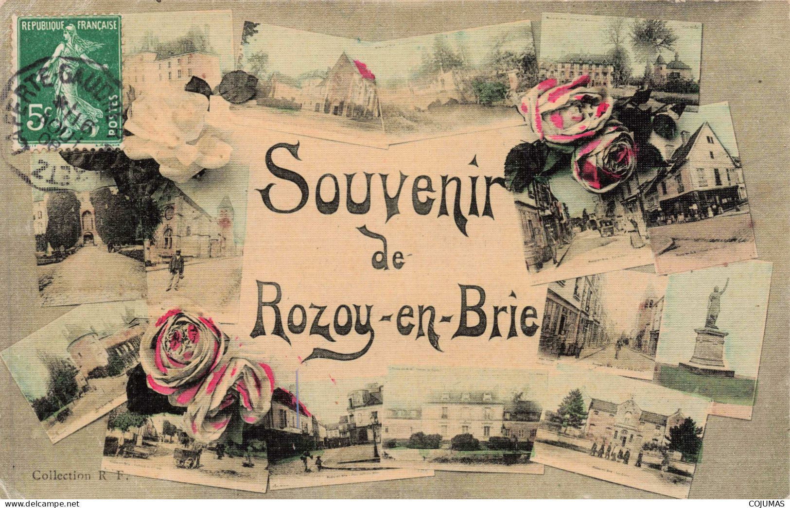 77 - ROZOY EN BRIE - S18148 - Souvenir - Carte Toilée - Rozay En Brie