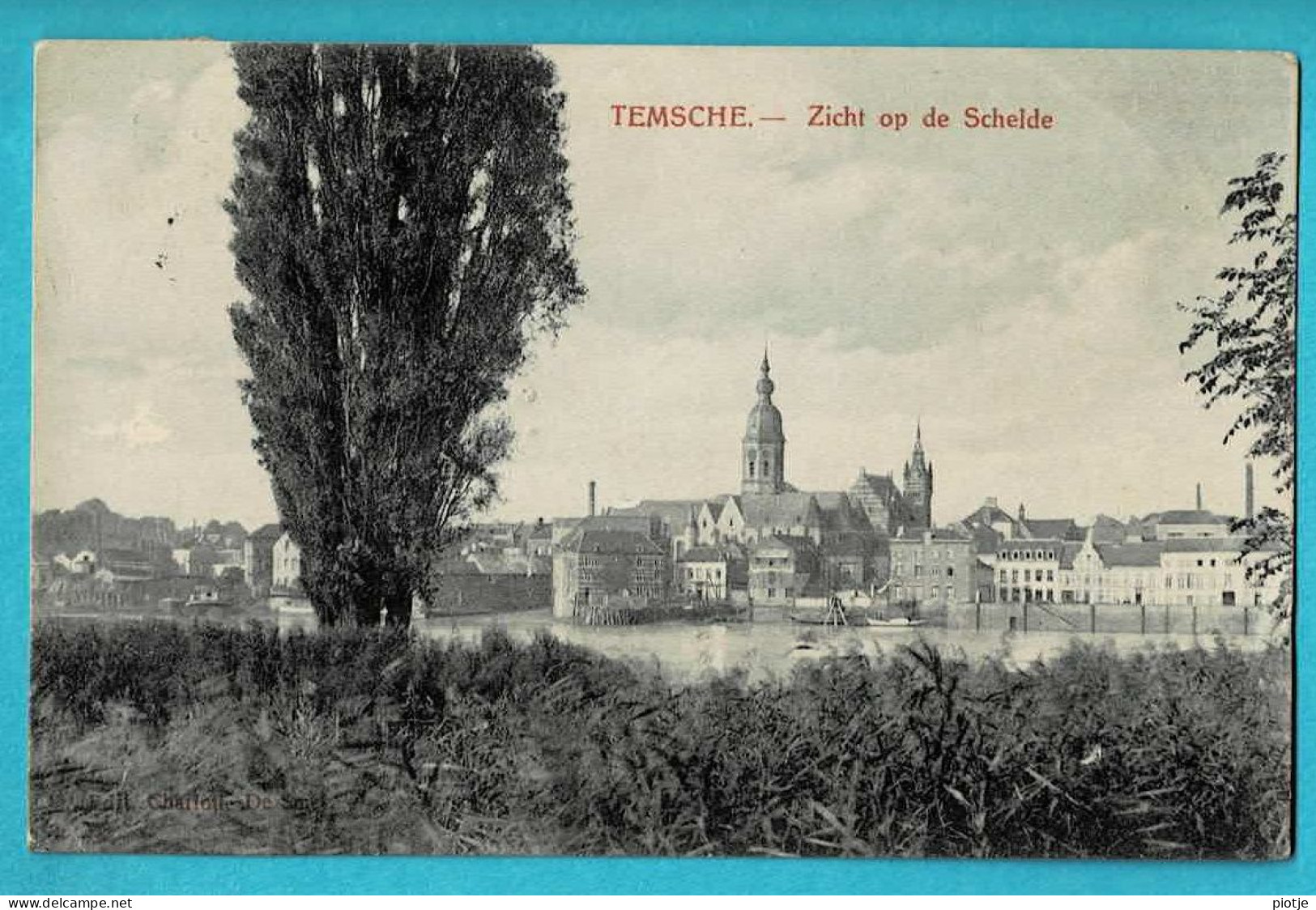 * Temse - Tamise (Oost Vlaanderen) * (Edit Charlotte De Smet) Zicht Op De Schelde, Vue Sur L'Escaut, Bateau, Quai - Temse