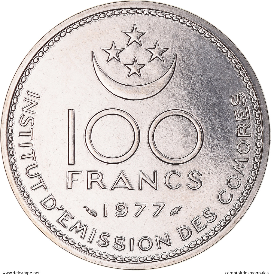 Monnaie, Comores, 100 Francs, 1977, Monnaie De Paris, ESSAI, FDC, Nickel, KM:E7 - Comoros