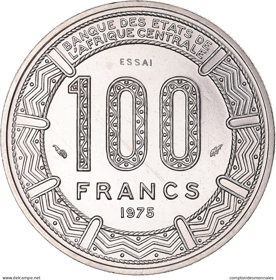 Monnaie, Gabon, 100 Francs, 1975, Monnaie De Paris, ESSAI, FDC, Nickel, KM:E6 - Gabun