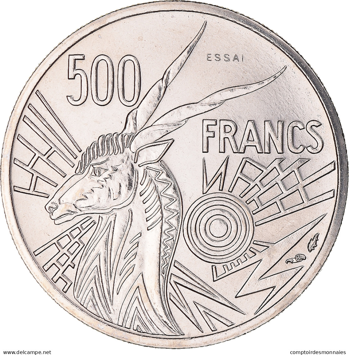 Monnaie, République Centrafricaine, 500 Francs, 1976, Monnaie De Paris, ESSAI - Centrafricaine (République)