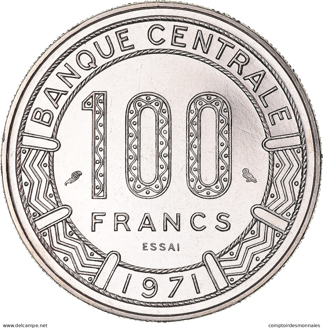 Monnaie, Tchad, 100 Francs, 1971, Monnaie De Paris, ESSAI, FDC, Nickel, KM:E3 - Ciad