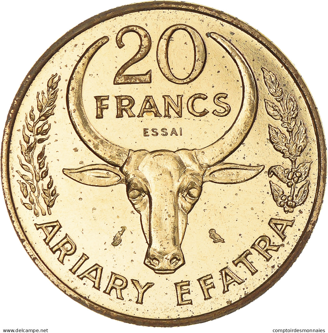 Monnaie, Madagascar, 20 Francs, 1970, Monnaie De Paris, ESSAI, FDC - Madagascar