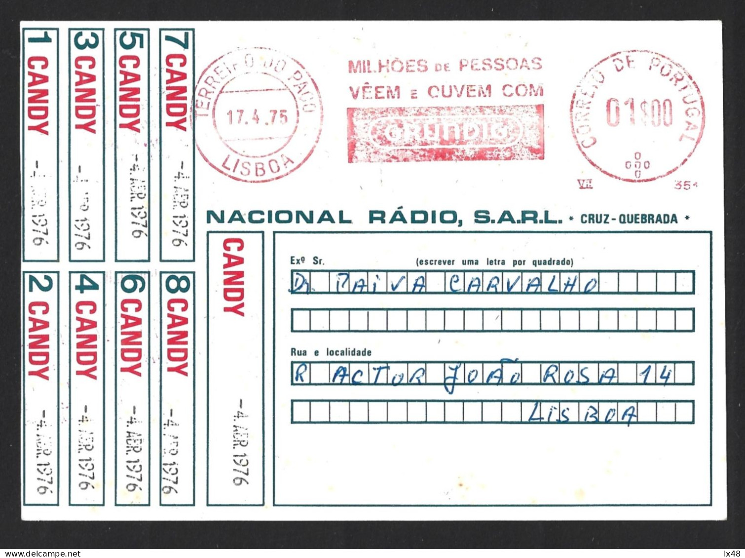 Grundig. Industry. TV.Sound. Music. Radio. Movie Theater. Ema Portugal 1975. Candy.National. Sound. Musik. Kino - Usines & Industries