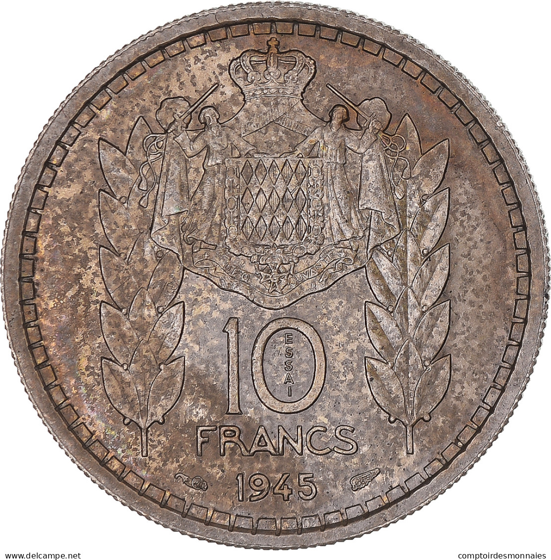 Monnaie, Monaco, Louis II, 10 Francs, 1945, Monnaie De Paris, ESSAI, SPL - 1922-1949 Luigi II