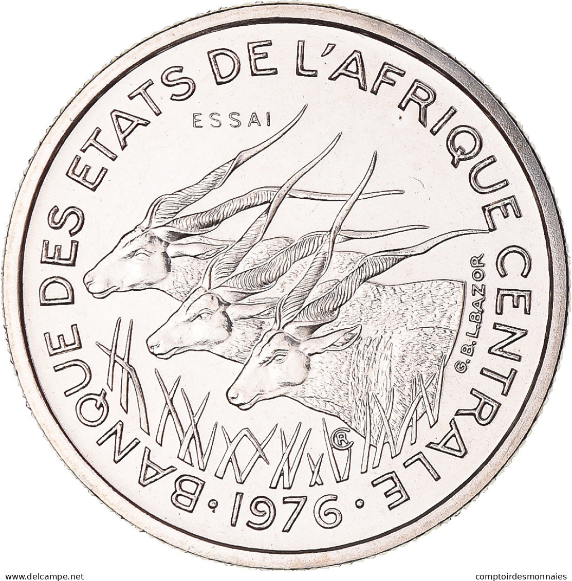 Monnaie, Gabon, 50 Francs, 1976, Monnaie De Paris, ESSAI, FDC, Nickel, KM:E8 - Gabon