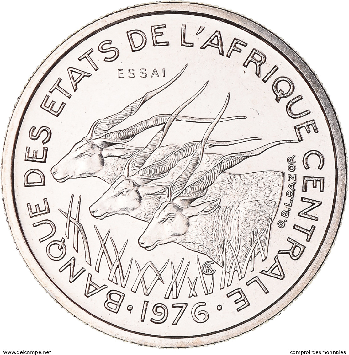 Monnaie, Gabon, 50 Francs, 1976, Monnaie De Paris, ESSAI, FDC, Nickel, KM:E8 - Gabun