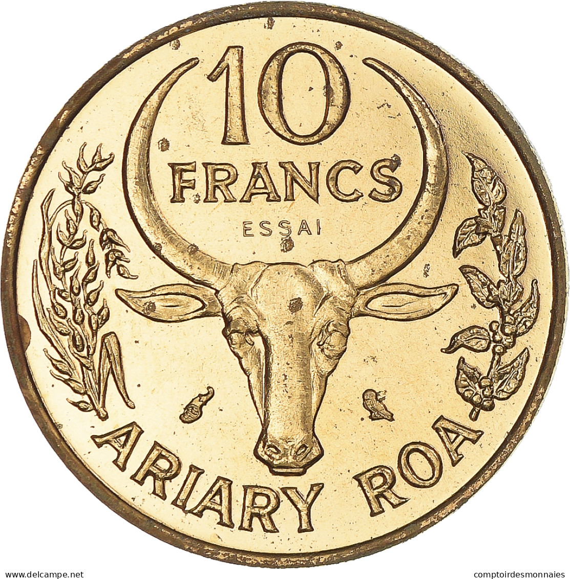 Monnaie, Madagascar, 10 Francs, 1970, Monnaie De Paris, ESSAI, FDC - Madagascar