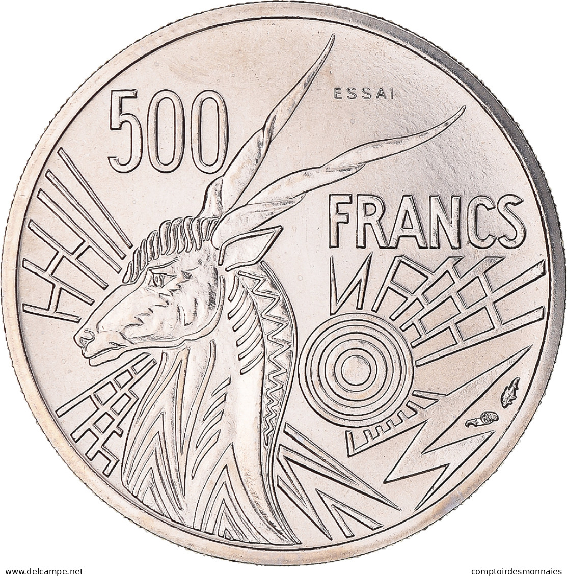 Monnaie, Congo, 500 Francs, 1976, Monnaie De Paris, ESSAI, FDC, Nickel, KM:E9 - Congo (Republic 1960)