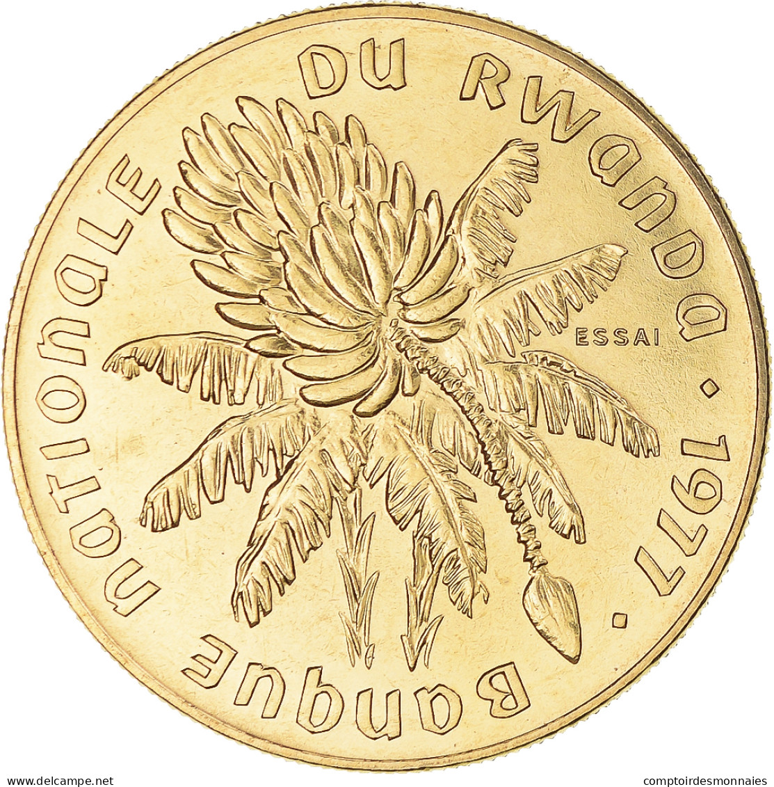 Monnaie, Rwanda, 20 Francs, 1977, Monnaie De Paris, ESSAI, FDC, Laiton, KM:E6 - Rwanda