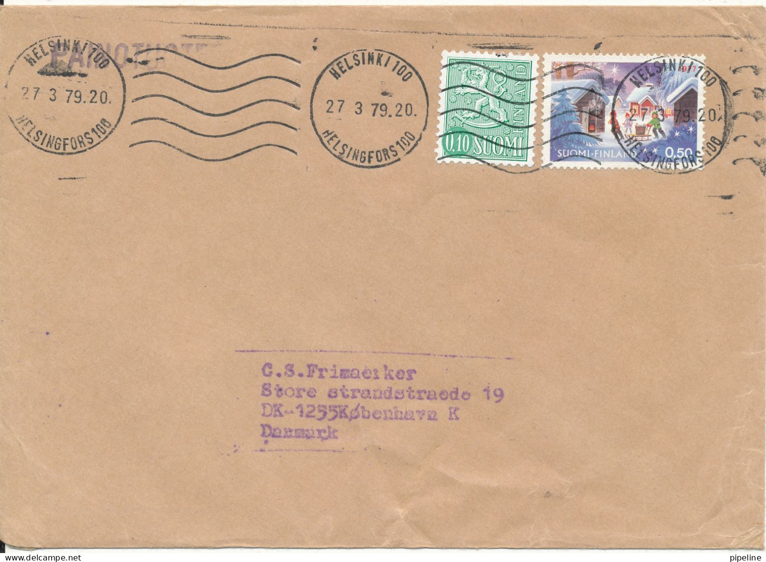 Finland Cover Sent To Denmark Helsinki 27-3-1979 - Lettres & Documents
