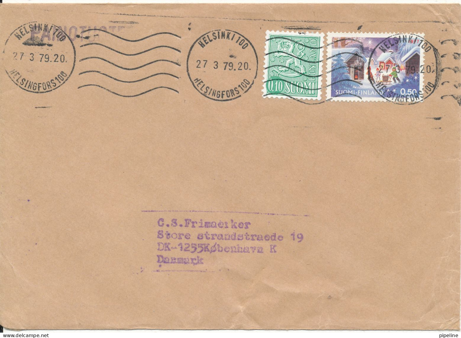 Finland Cover Sent To Denmark Helsinki 27-3-1979 - Storia Postale