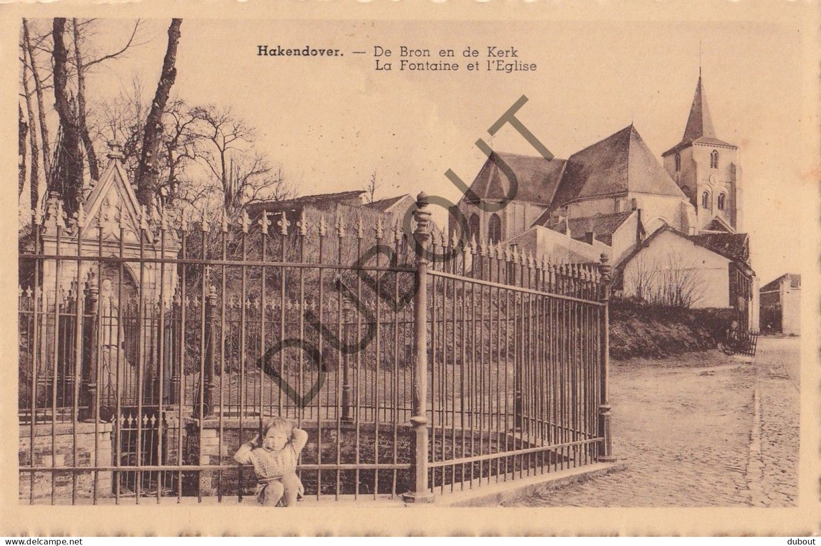 Postkaart/Carte Postale - Hakendover - De Bron En De Kerk (C4282) - Tienen