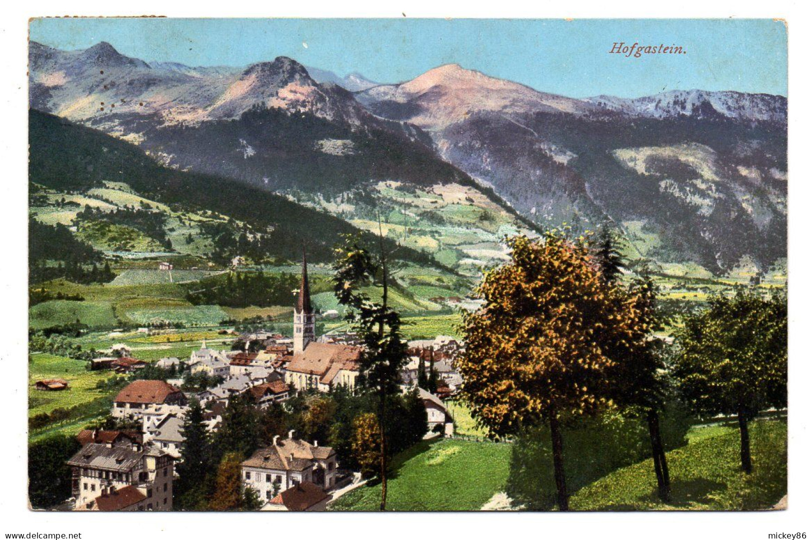 Autriche-- HOFGASTEIN--1921--..Vue Générale......colorisée......timbre.....cachet - Bad Hofgastein