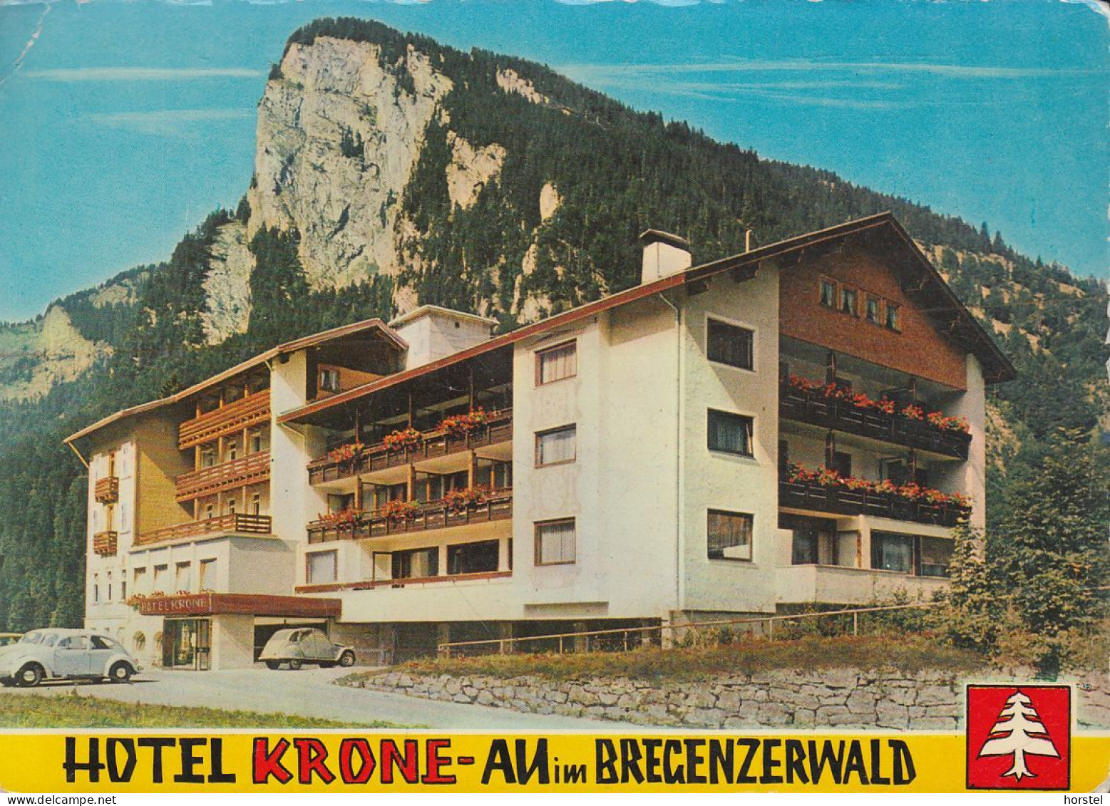 Austria - 6883 Au - Hotel Krone - Cars - VW Käfer - Citroën 2CV - Nice Stamp - Bregenzerwaldorte