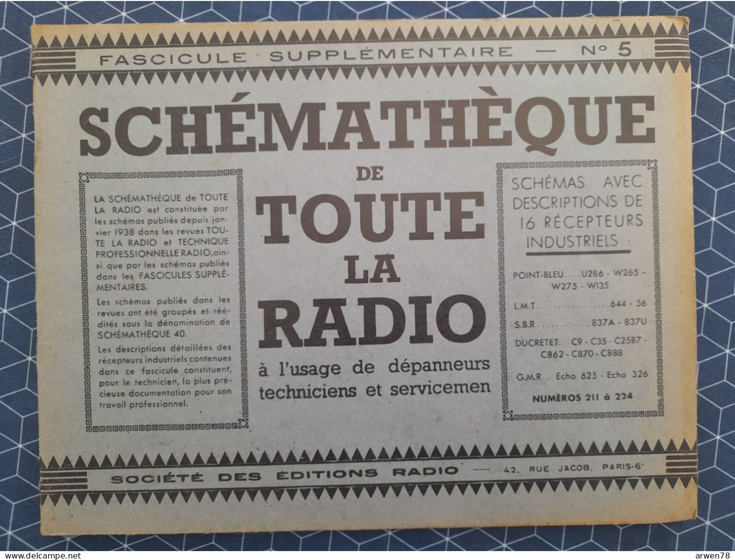 Schémathéque N° 5 De Toute La Radio Dépannage Technique Schéma - Audio-Visual