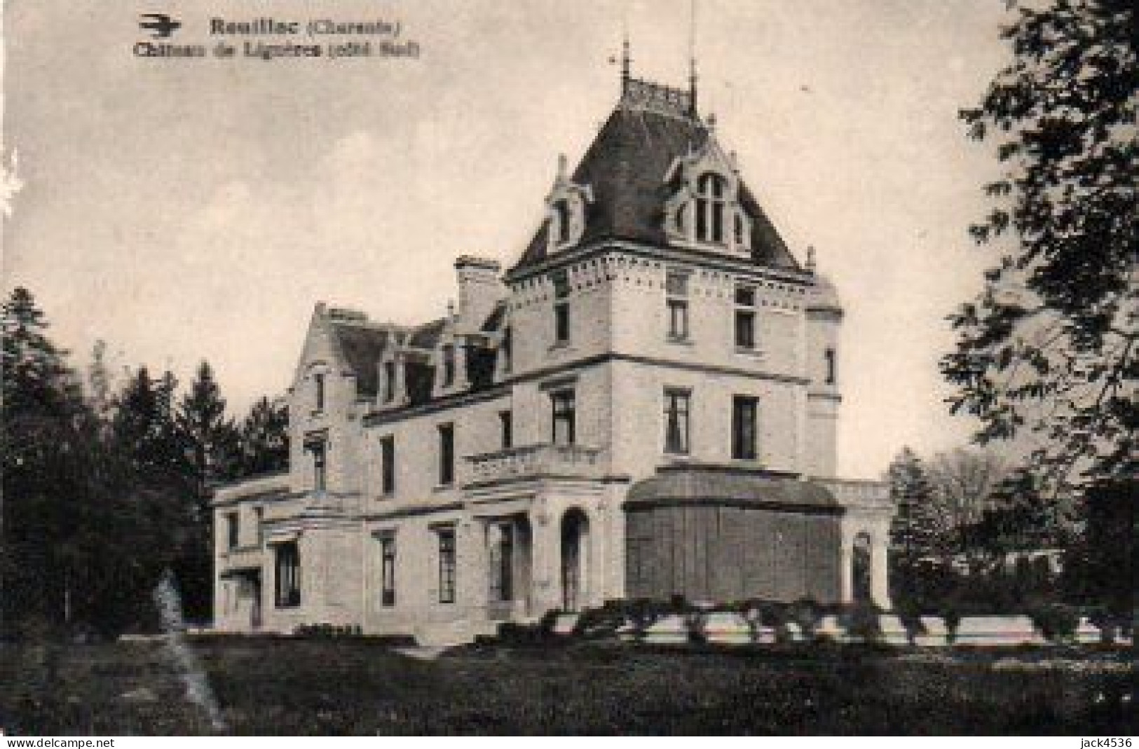 Carte Postale Ancienne - Circulé - Dép. 16 - ROUILLAC - Château De LIGNIERES - Rouillac