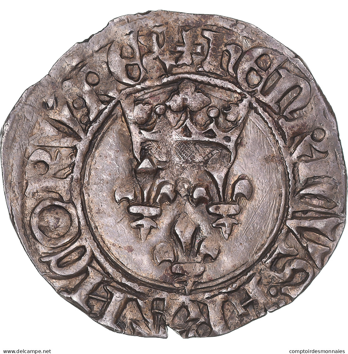 Monnaie, France, Henri V, Florette, 1419-1422, Rouen, SPL, Argent, Ciani:589 - 1066-1485 : Basso Medio Evo