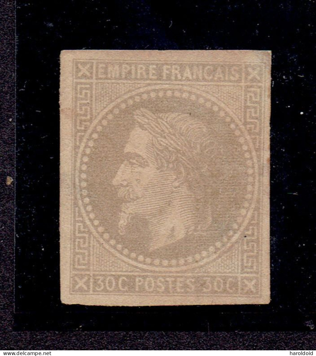 COLONIES GENERALES - NAPOLEON III - N°9 X FOND Ligné - LEGERE FAIBLESSE DANS LE PAPIER - Napoléon III
