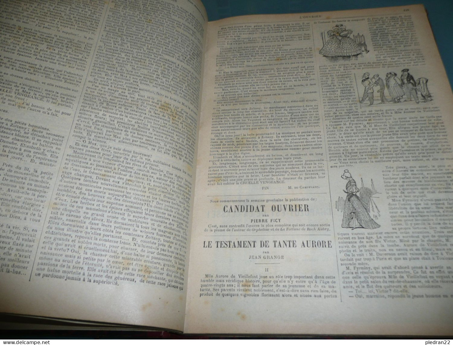 RELIURE DE LA REVUE L'OUVRIER 31è ANNEE 1891 1892 N° 1566 à 1618 BIOGRAPHIES CAUSERIES LITTERATURE SCIENCES Etc. - Sociologie