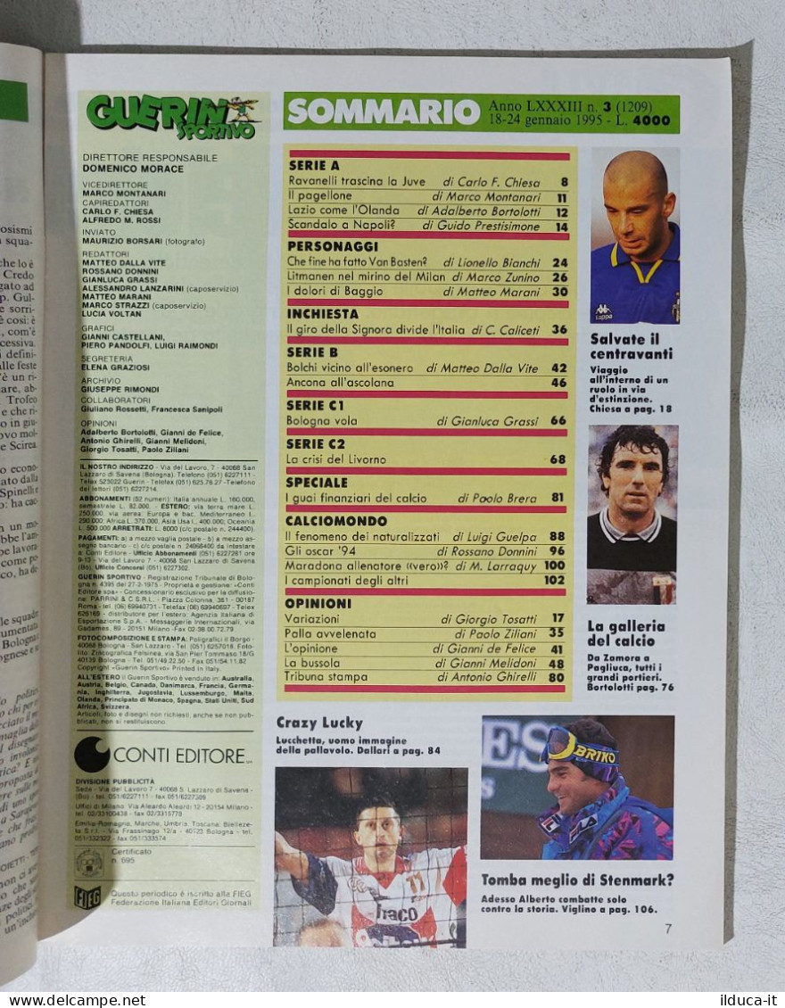 I115008 Guerin Sportivo A. LXXXIII N. 3 1995 - Juve - Maradona - Savicevic Milan - Deportes