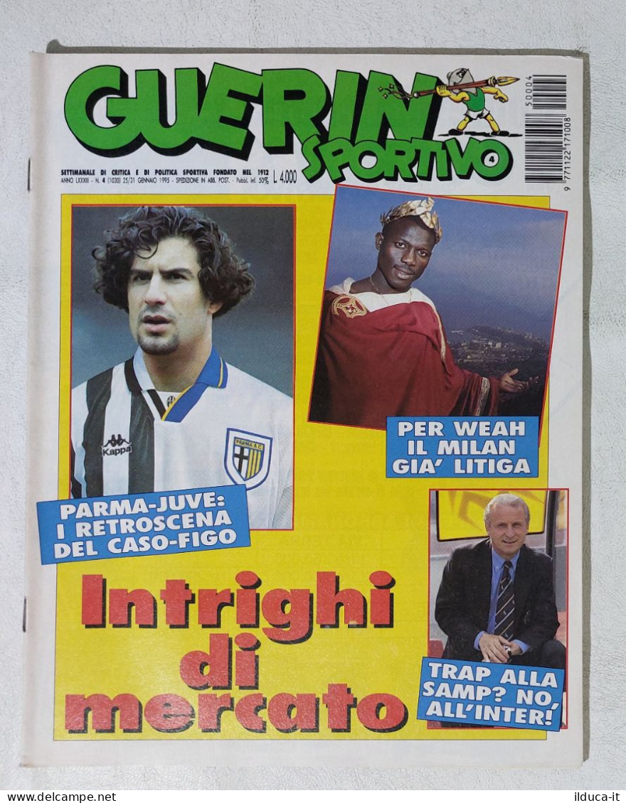 I115009 Guerin Sportivo A. LXXXIII N. 4 1995 - Figo - Weah - Trapattoni - Deportes